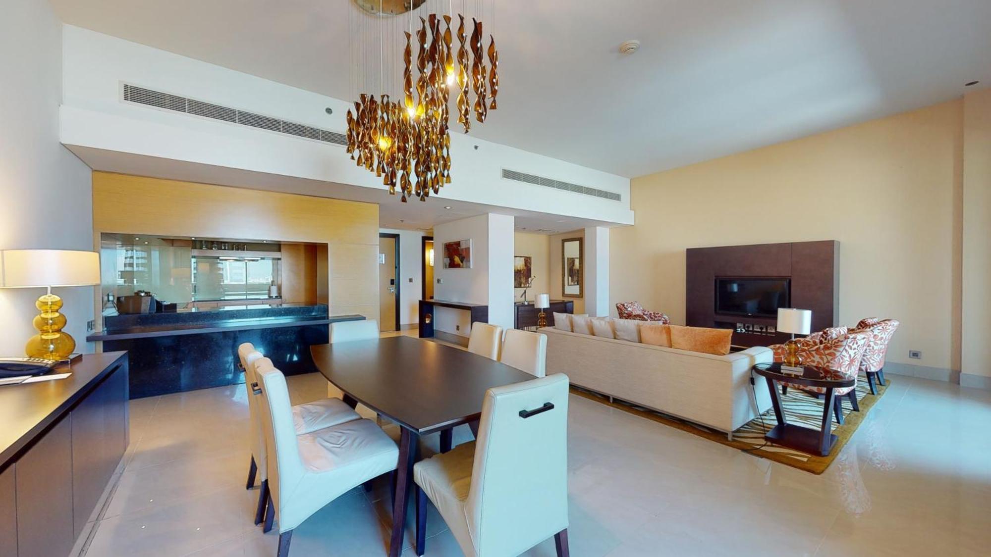 Marriott Executive Apartments Al Jaddaf, Dubaï Extérieur photo A 3D model of a living room