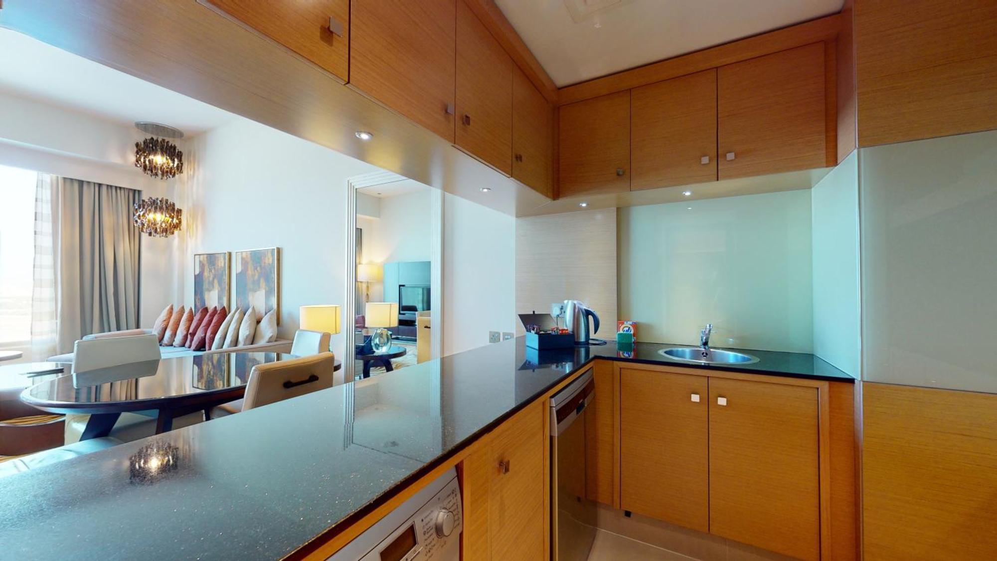Marriott Executive Apartments Al Jaddaf, Dubaï Extérieur photo A kitchen in a serviced apartment